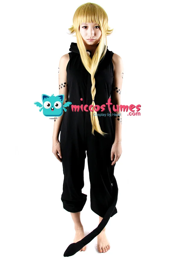 Women's Medusa Black Cosplay Costume Jumpsuit with Tail