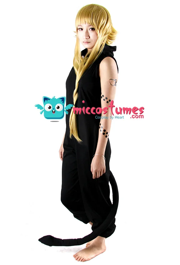 Women's Medusa Black Cosplay Costume Jumpsuit with Tail