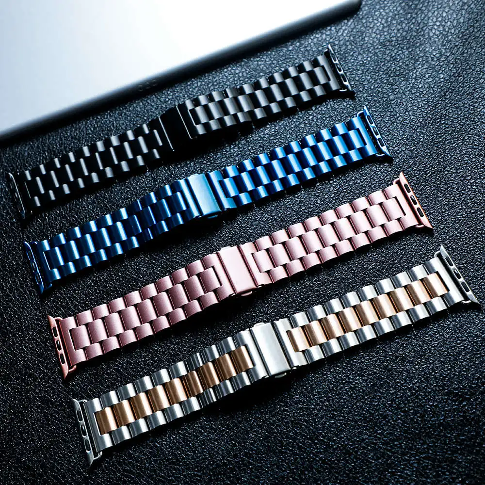 Stainless Steel Strap for Apple Watch Band 44mm 40mm 42mm Accessories Metal Bracelet iWatch Series 12 11 3 4 5 6 SE 7 41mm 45mm