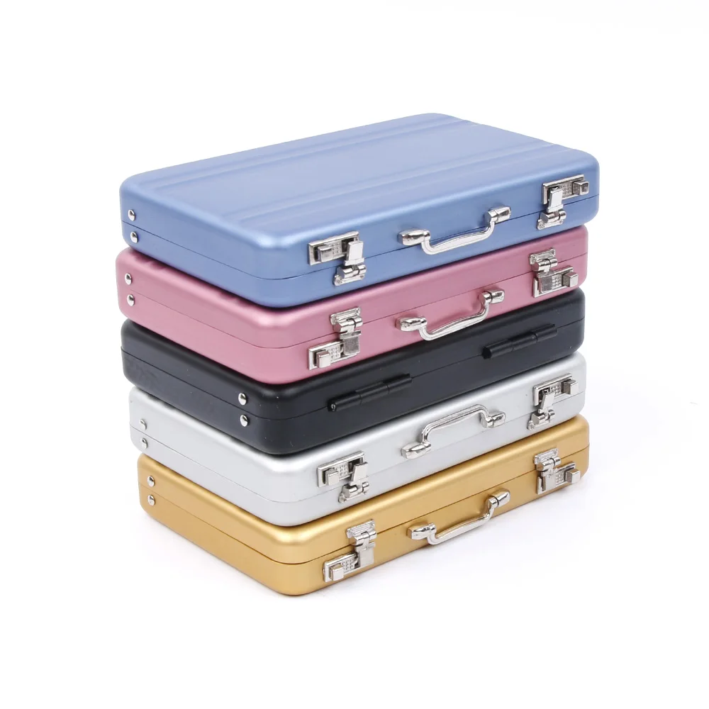 Aluminum Storage Box Business Id Credit Card Holder Mini Suitcase Bank Card Box Holder Jewelry Case Organizer Rectangle New