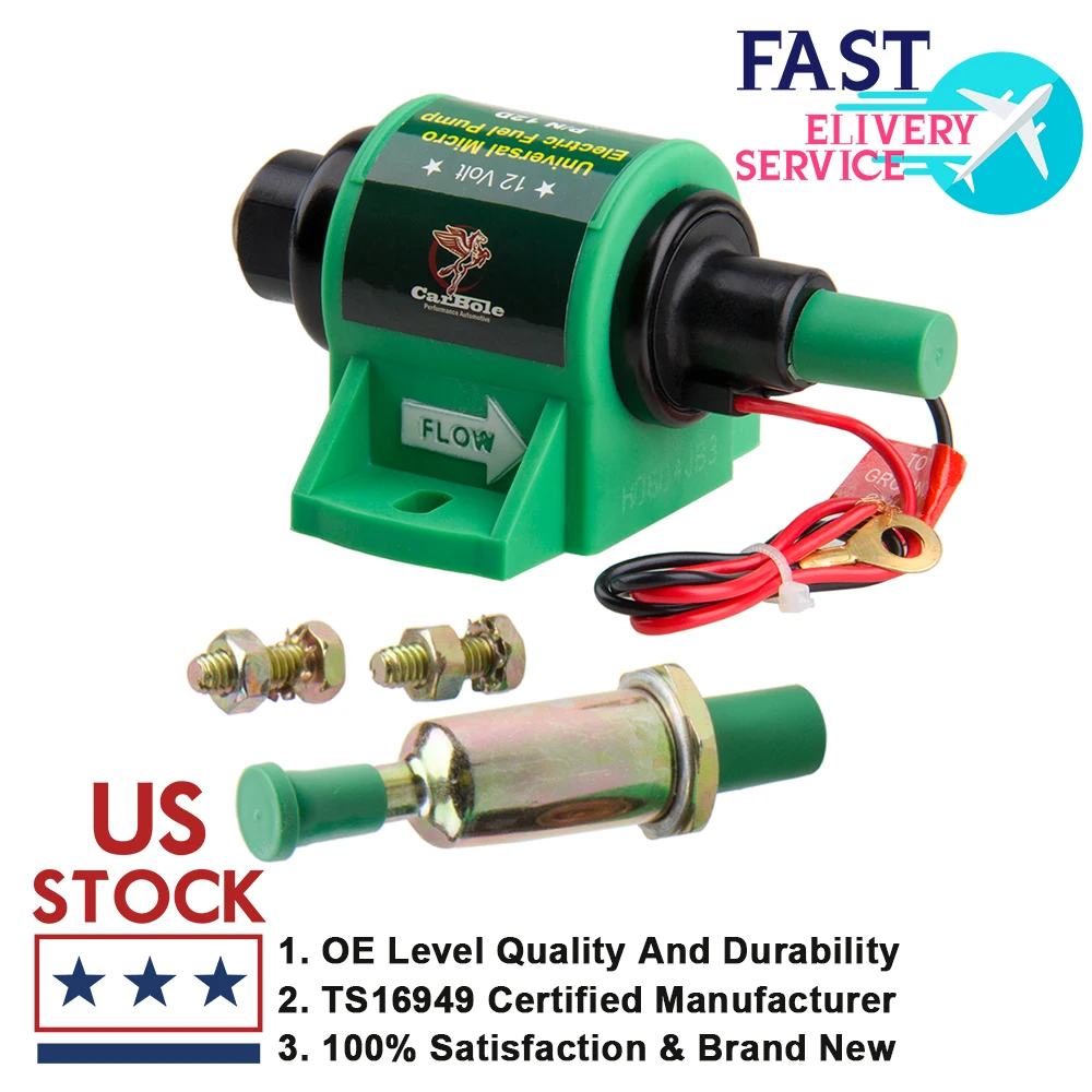 Electric Diesel Fuel Pump 12V Petrol 35GPH 4-7psi Low Pressure 5/16" Universal