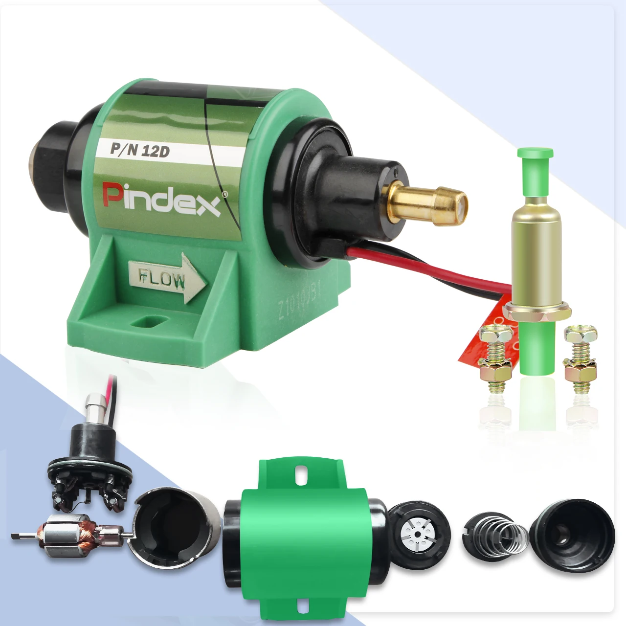 Electric Diesel Fuel Pump 12V Petrol 35GPH 4-7psi Low Pressure 5/16" Universal