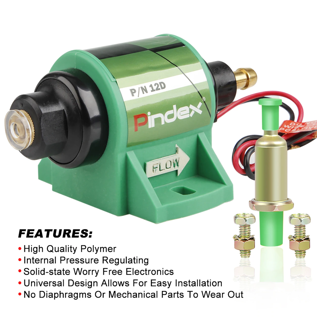 Electric Diesel Fuel Pump 12V Petrol 35GPH 4-7psi Low Pressure 5/16" Universal