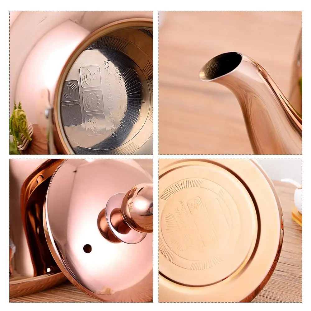 2L Whistling Kettle For Gas Stove Induction Cooker Stainless Steel Whistling Kettle Tea Kettle Water Bottle Coffee Tea Pot
