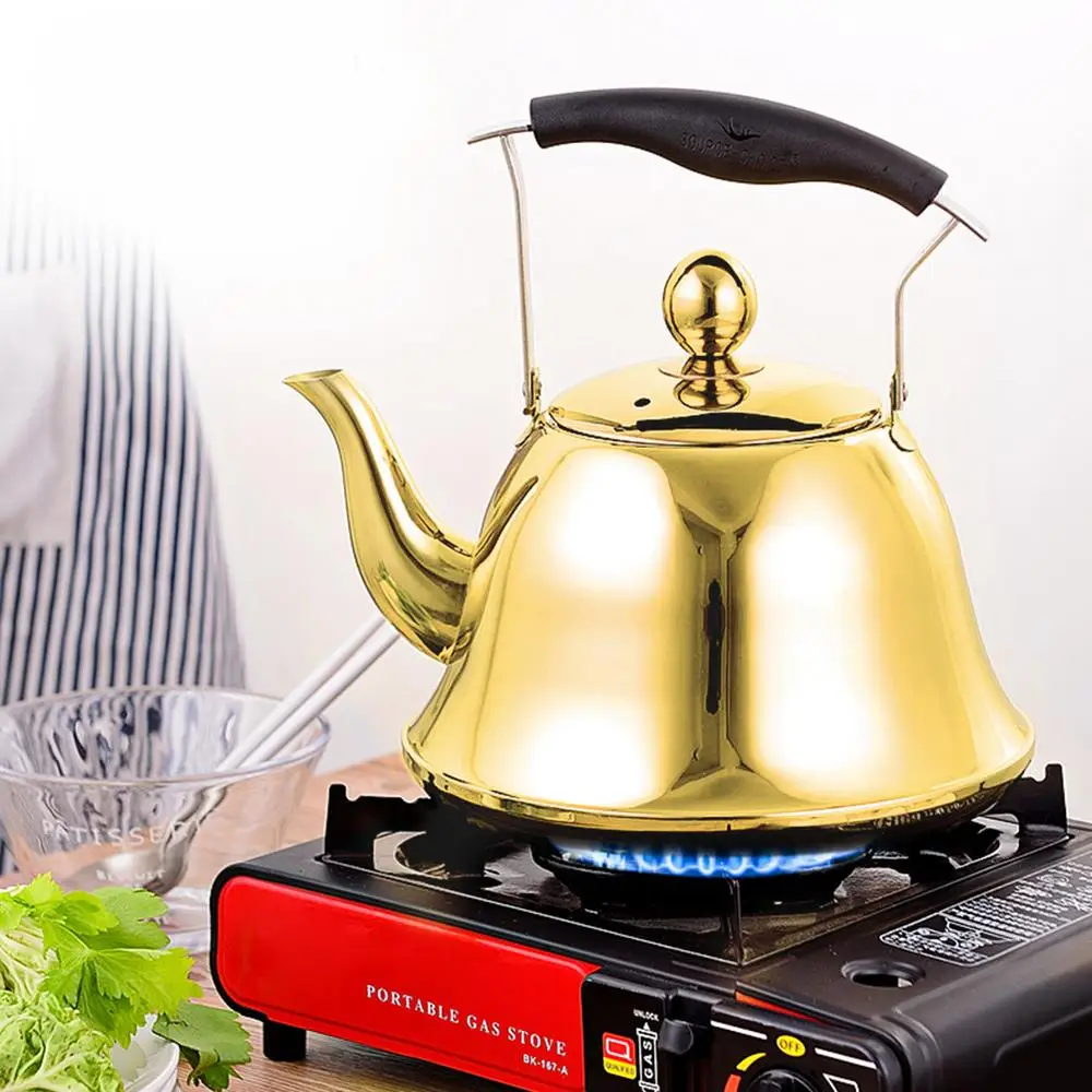 2L Whistling Kettle For Gas Stove Induction Cooker Stainless Steel Whistling Kettle Tea Kettle Water Bottle Coffee Tea Pot