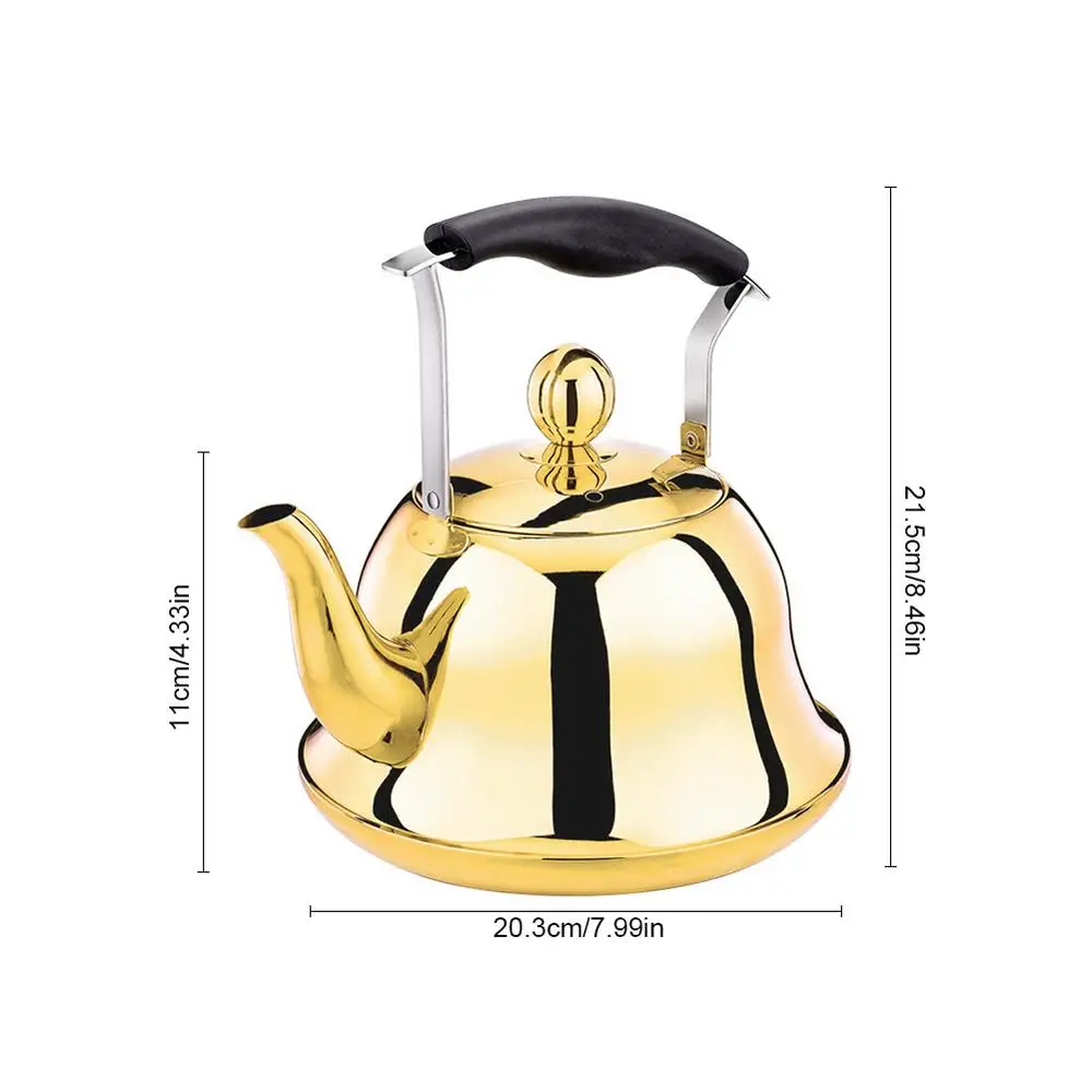 2L Whistling Kettle For Gas Stove Induction Cooker Stainless Steel Whistling Kettle Tea Kettle Water Bottle Coffee Tea Pot