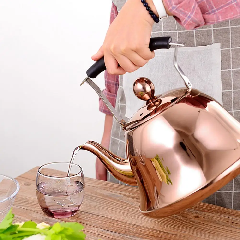 2L Whistling Kettle For Gas Stove Induction Cooker Stainless Steel Whistling Kettle Tea Kettle Water Bottle Coffee Tea Pot