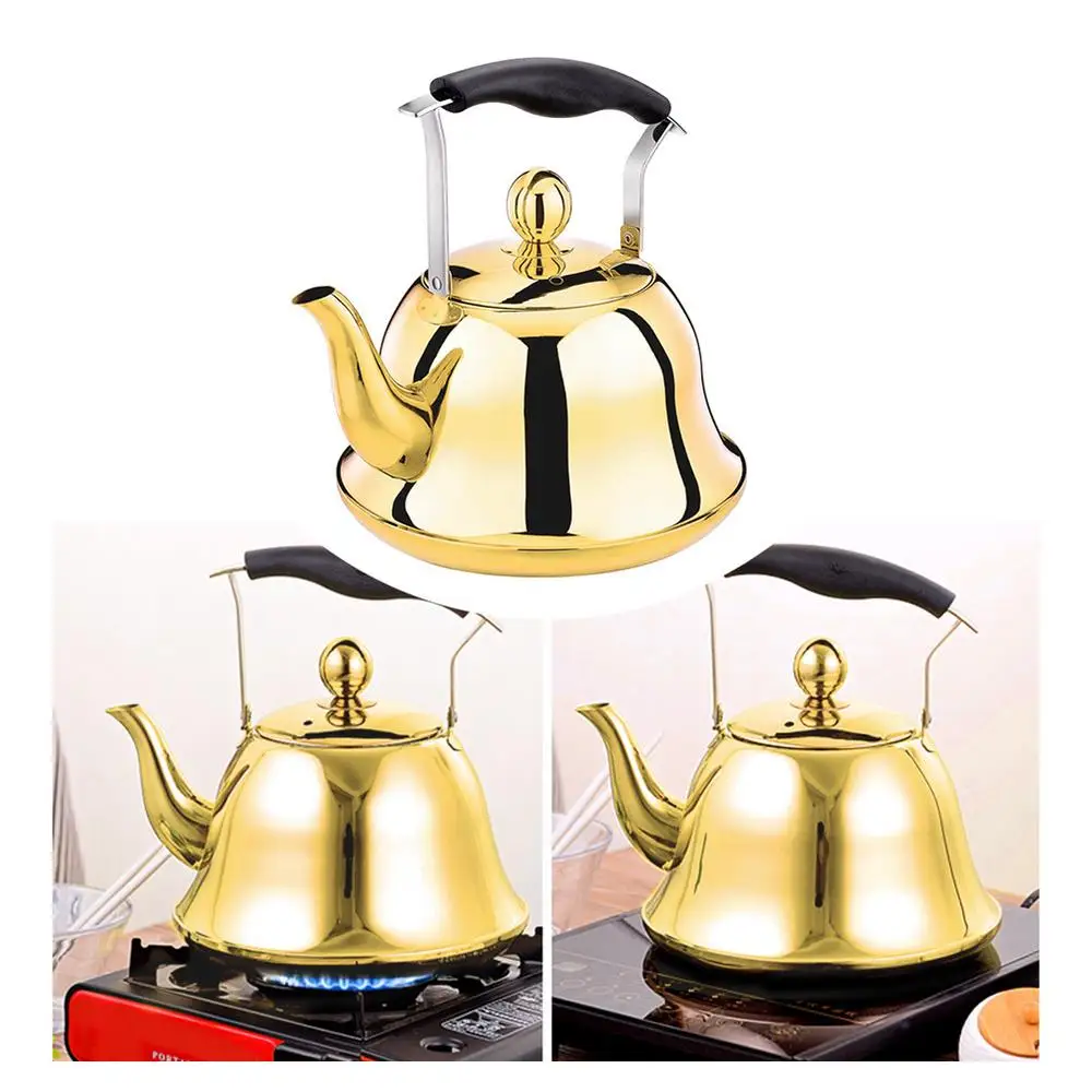 2L Whistling Kettle For Gas Stove Induction Cooker Stainless Steel Whistling Kettle Tea Kettle Water Bottle Coffee Tea Pot