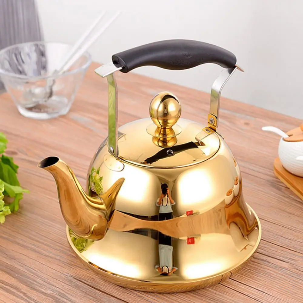 2L Whistling Kettle For Gas Stove Induction Cooker Stainless Steel Whistling Kettle Tea Kettle Water Bottle Coffee Tea Pot