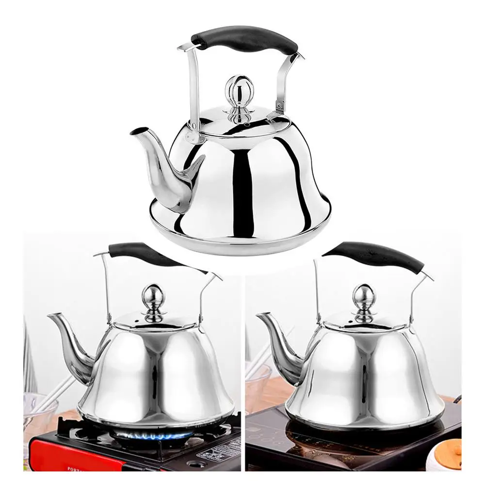 2L Whistling Kettle For Gas Stove Induction Cooker Stainless Steel Whistling Kettle Tea Kettle Water Bottle Coffee Tea Pot