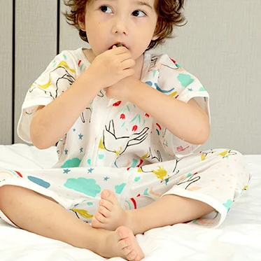 Sleeping Bag Baby Muslin Cotton Infantil Summer Cartoon For Toddler Sleep Sack Kids Slaapzak Bed Soft Children Pajamas Jumpsuit