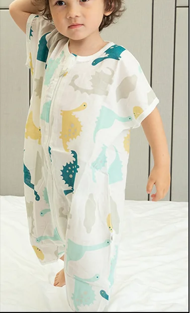 Sleeping Bag Baby Muslin Cotton Infantil Summer Cartoon For Toddler Sleep Sack Kids Slaapzak Bed Soft Children Pajamas Jumpsuit