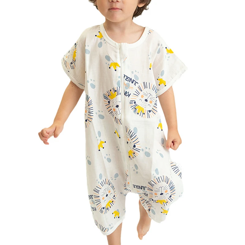 Sleeping Bag Baby Muslin Cotton Infantil Summer Cartoon For Toddler Sleep Sack Kids Slaapzak Bed Soft Children Pajamas Jumpsuit