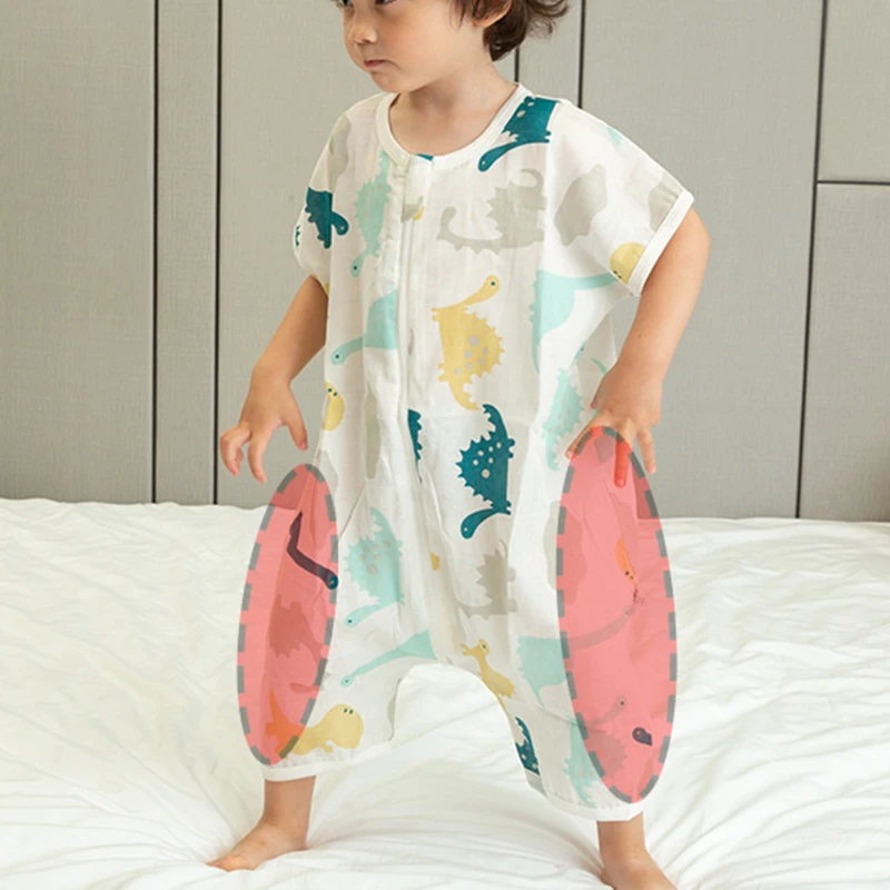 Sleeping Bag Baby Muslin Cotton Infantil Summer Cartoon For Toddler Sleep Sack Kids Slaapzak Bed Soft Children Pajamas Jumpsuit