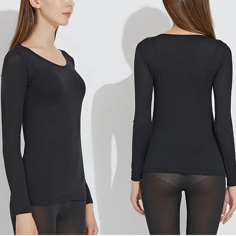 Lightweight Women Thermal Underwear,Women Ski Suit Ultra-thin constant temperature of 37 degrees Celsius Thermal Underwear