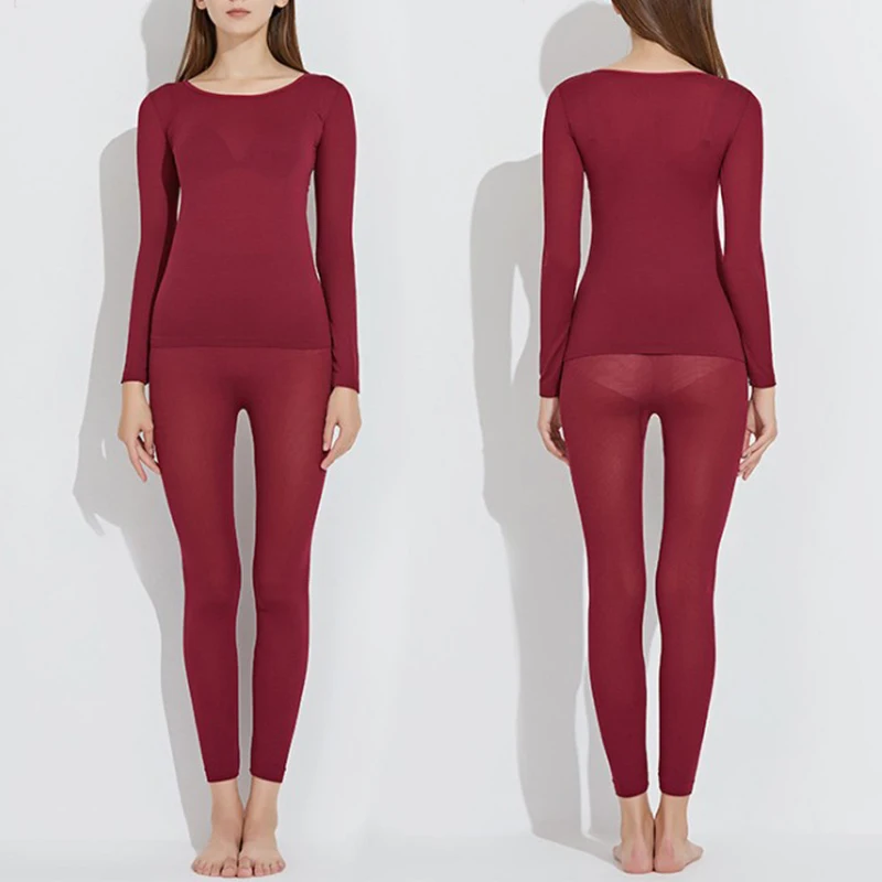 Lightweight Women Thermal Underwear,Women Ski Suit Ultra-thin constant temperature of 37 degrees Celsius Thermal Underwear