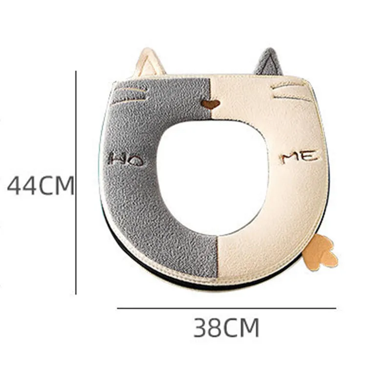 1pc Universal Toilet Seat Thickened Mat Soft Warm Washable for Home Decor Closestool Mat Seat Case Coral Toilet Lid Accessories