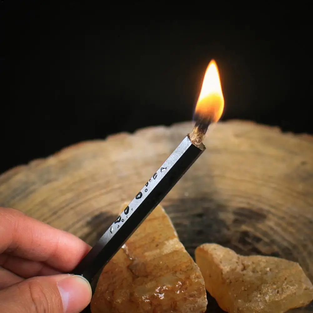 Tinder Cord With Aluminum Bellows Waterproof Wax Wick Portable Wick Hemp Cord For Outdoor Survival