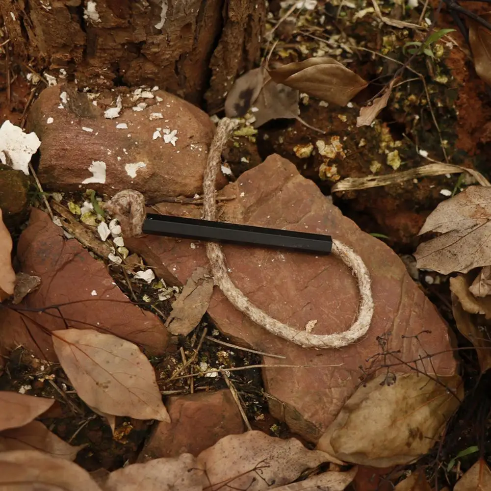 Tinder Cord With Aluminum Bellows Waterproof Wax Wick Portable Wick Hemp Cord For Outdoor Survival