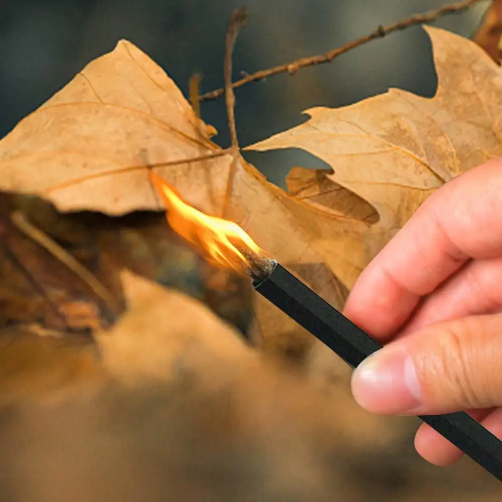 Tinder Cord With Aluminum Bellows Waterproof Wax Wick Portable Wick Hemp Cord For Outdoor Survival