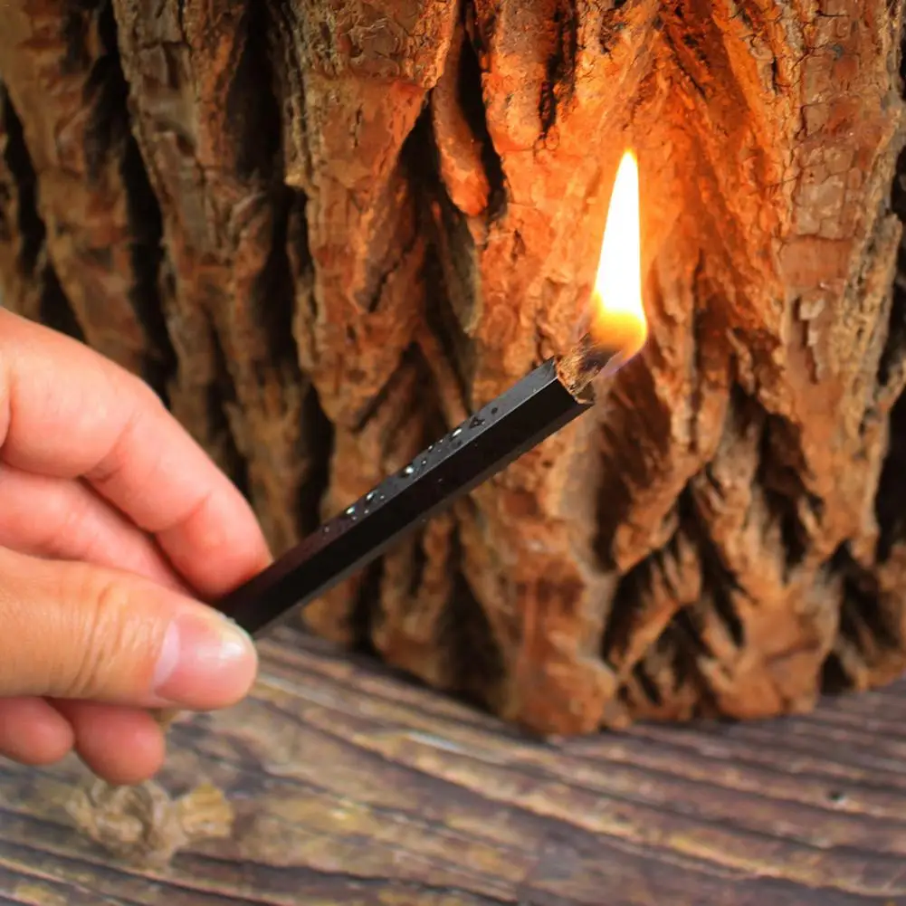 Tinder Cord With Aluminum Bellows Waterproof Wax Wick Portable Wick Hemp Cord For Outdoor Survival