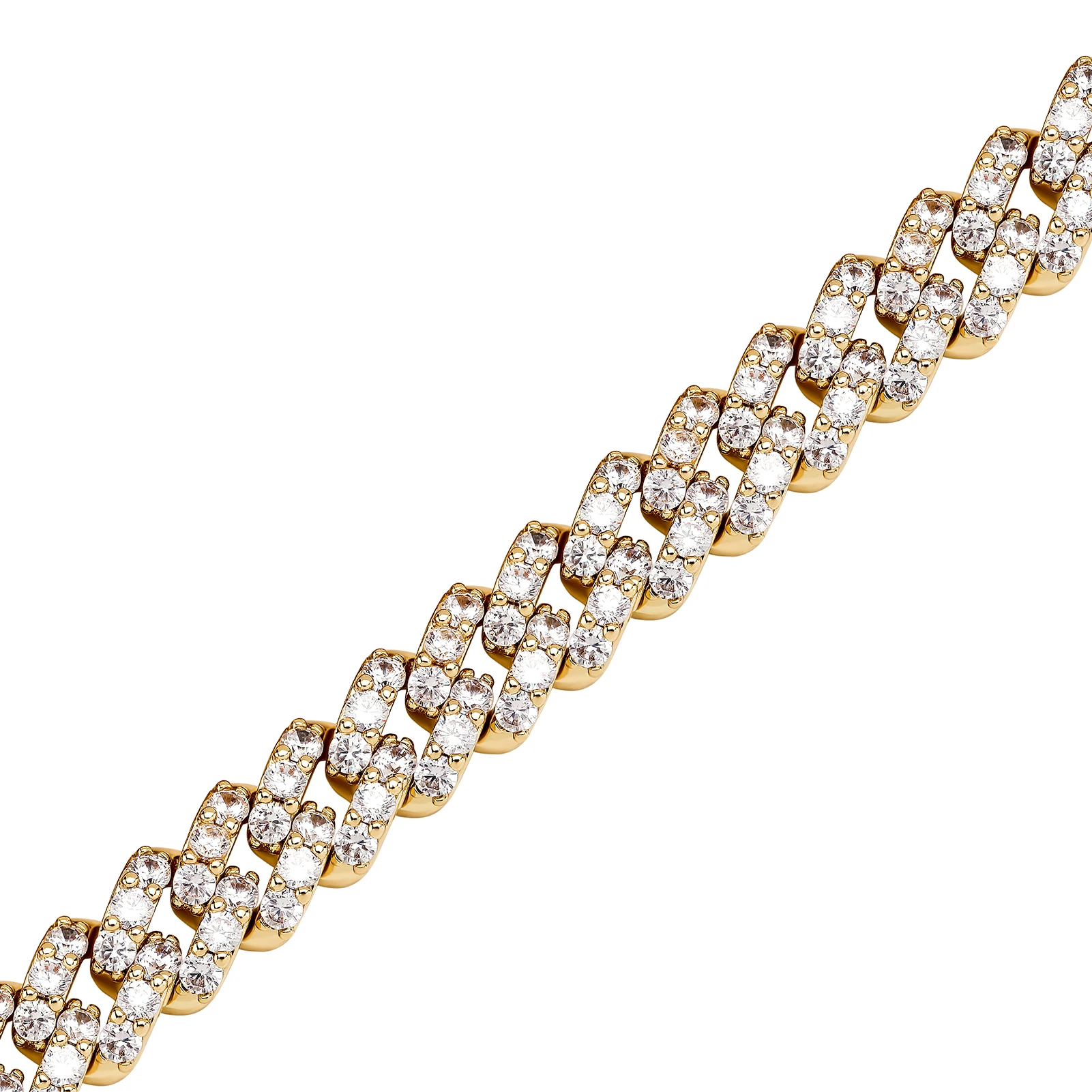 JINAO NEW 8mm Ice Cravejado Cubic Zircon Miami Charm Diamond Shaped Cuban Chain Iced Necklace Men and Women Jewelry For Gift