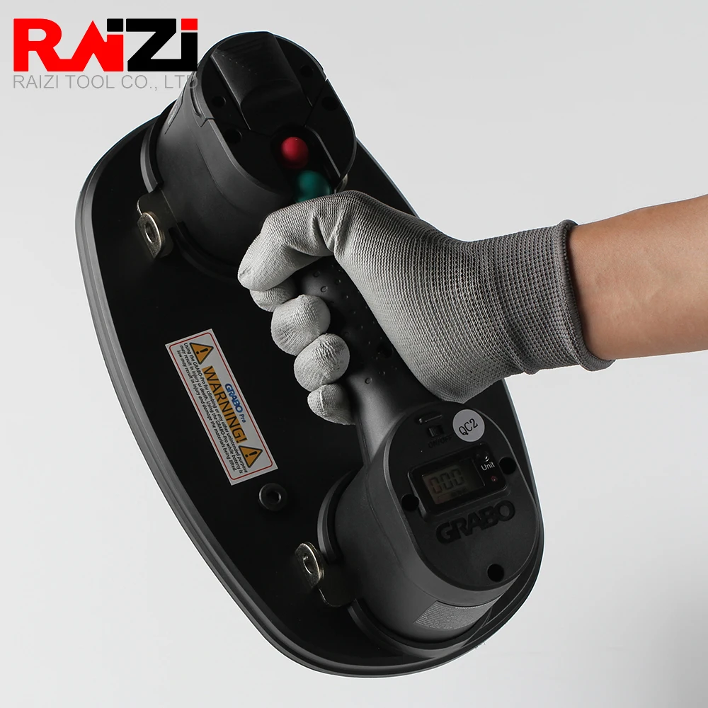 Raizi GRABO Portable Electric Vacuum Suction Cup Lifter for Granite Glass Tile Heavy Lifting Tool Heavy Slab Lifting Lifter