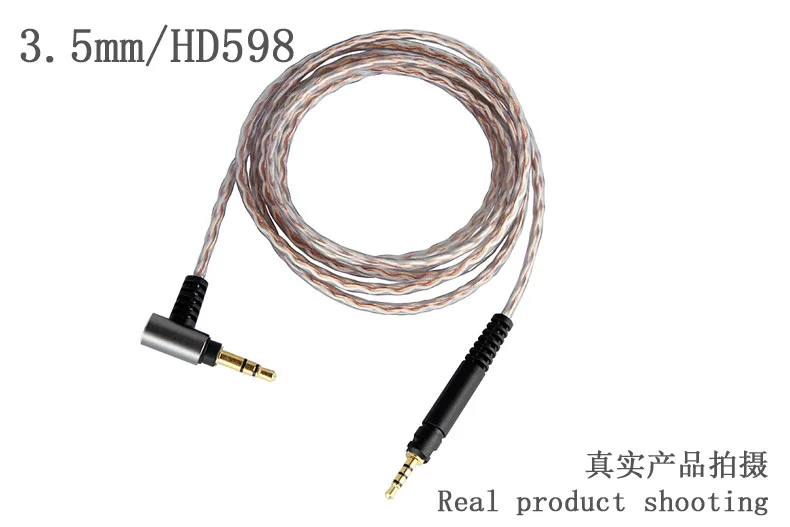 For Sennheiser HD598 HD518 HD558 HD569 HD579 HD598se HD2.30 4.4mm 2.5mm HD560S 100% Single Crystal Copper Headest Upgrade Cable