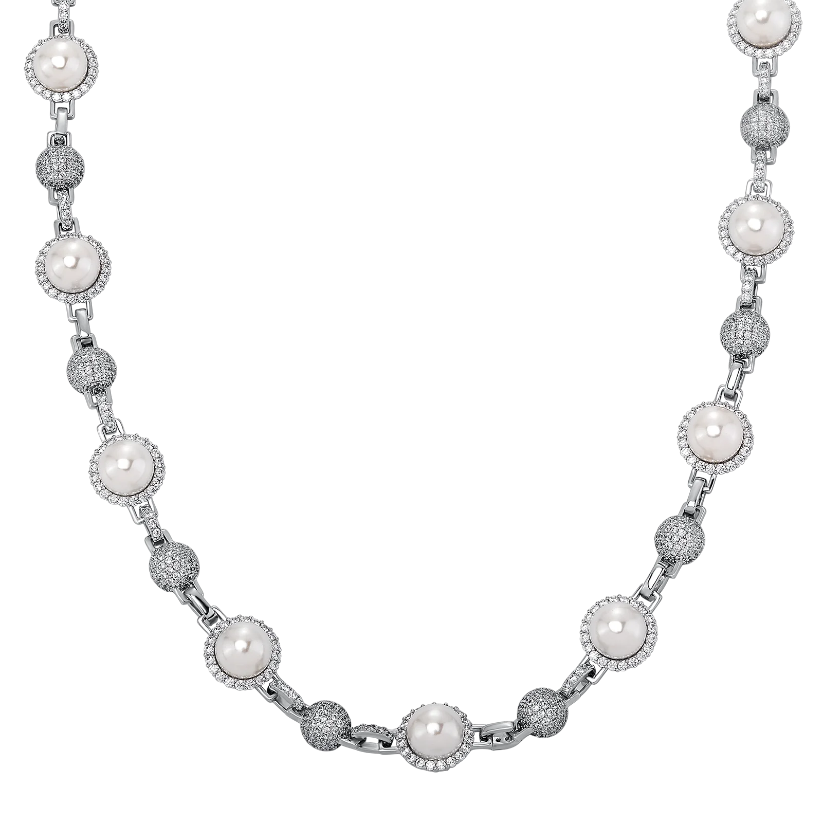 GUCY New Romantic Women Shell Beads Necklace Iced Out Bling Bling Cubic Zirconia Necklaces Fashion Charm Jewelry