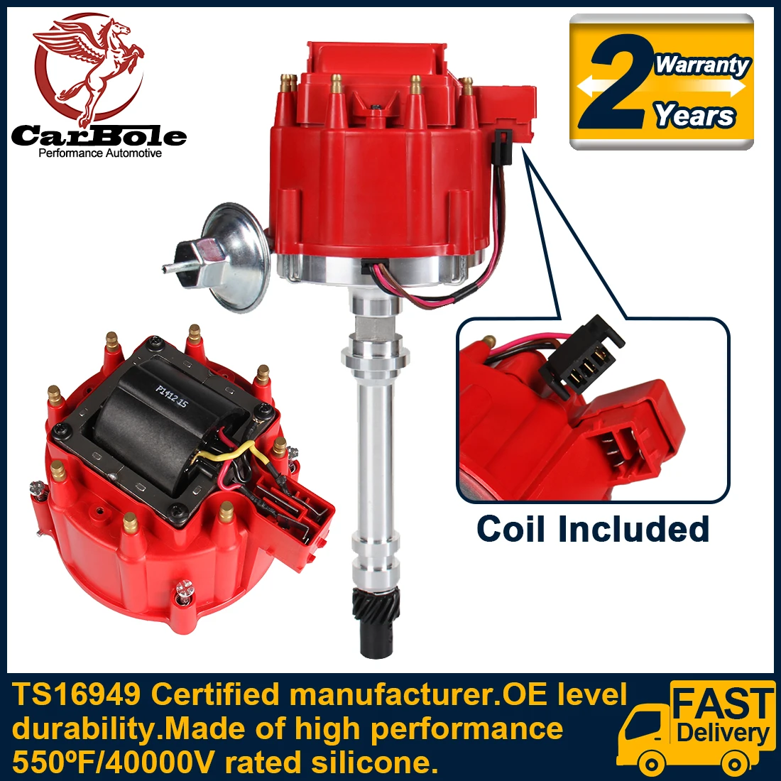 New HEI Distributor ELECTRIC Fit for CHEVROLET 305 350 400 C.I 8 CYL for BUICK GMC FOR CHEVY 228 350