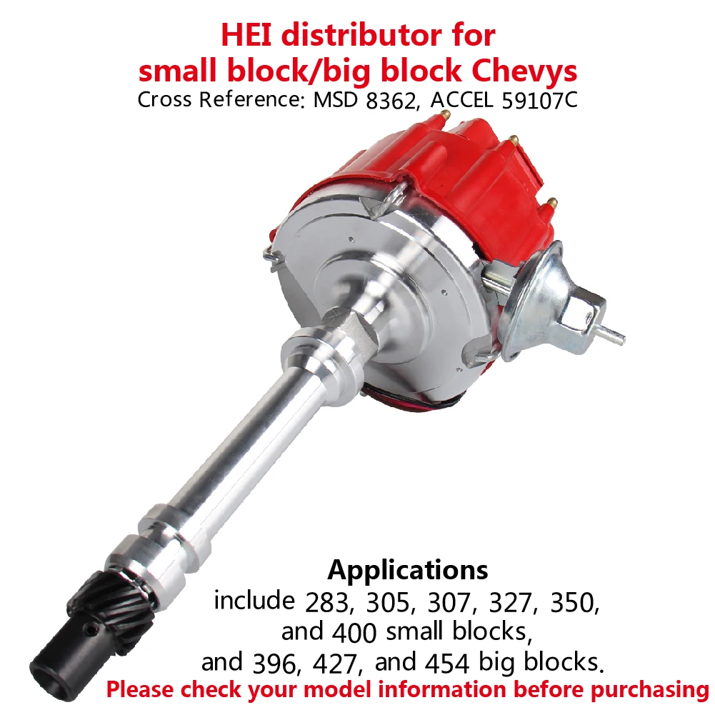 New HEI Distributor ELECTRIC Fit for CHEVROLET 305 350 400 C.I 8 CYL for BUICK GMC FOR CHEVY 228 350