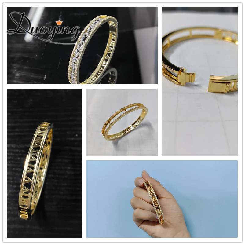Duoying DIY Slider Charms Earring Custom Name Bracelets Bangle Zirconia Letters Zodiac Personalized Necklace Name DIY Jewelry