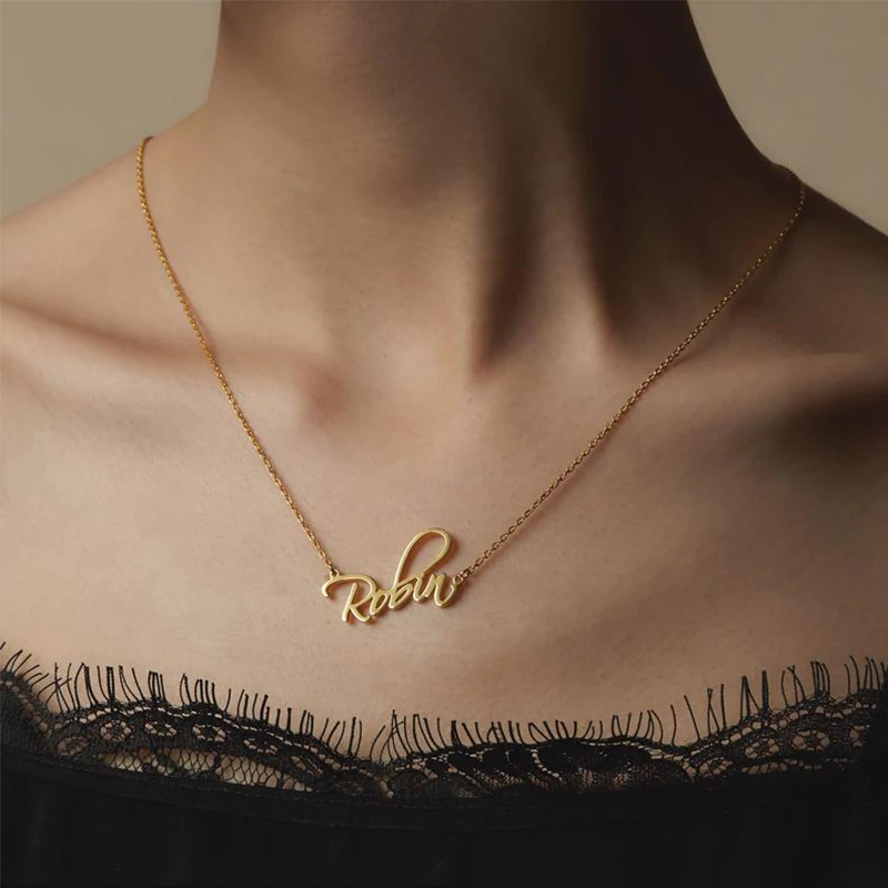 Name Neckalce Dainty Personalized Jewelry Custom Children Name Neckalce for Mom Tween Girl Christmas Gift