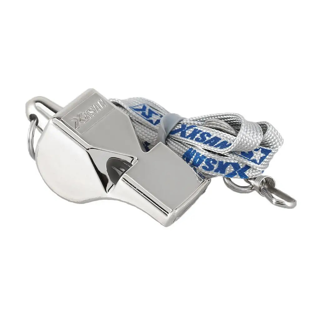 1Pcs Metal Whistle Referee Sport Rugby Party Outdoor sports Like Whistle Training School Soccer Football Colorful lanyard