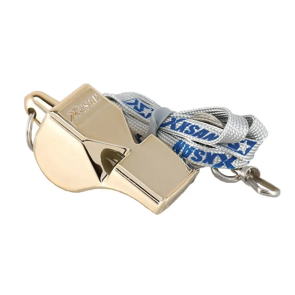 1Pcs Metal Whistle Referee Sport Rugby Party Outdoor sports Like Whistle Training School Soccer Football Colorful lanyard