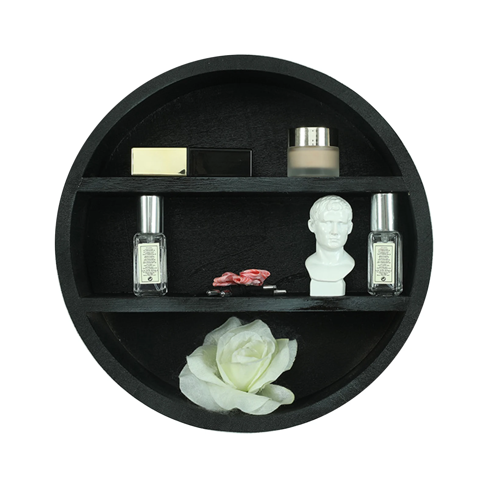Wooden Moon Shelves Bohemian Moon Cycle Change Bathroom Wall Shelf Essential Oil Storage Rack Home Decoration Accessories