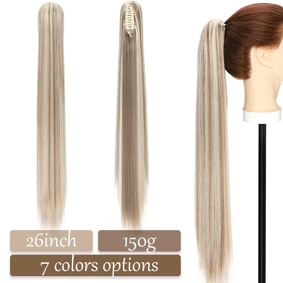S-noilite Synthetic Long Wavy Fake Ponytail Extension Hair Three Types Claw On Ponytail Hair Extensions Women Ponytail Hairpiece