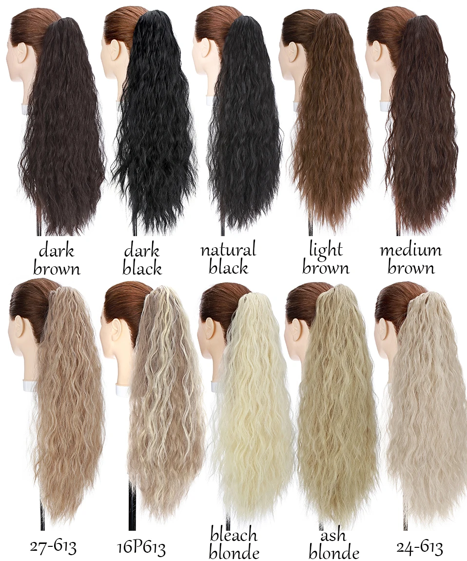 S-noilite Synthetic Long Wavy Fake Ponytail Extension Hair Three Types Claw On Ponytail Hair Extensions Women Ponytail Hairpiece
