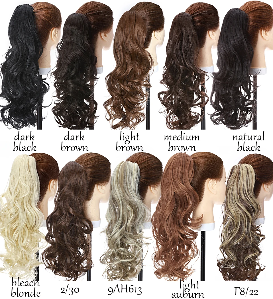 S-noilite Synthetic Long Wavy Fake Ponytail Extension Hair Three Types Claw On Ponytail Hair Extensions Women Ponytail Hairpiece