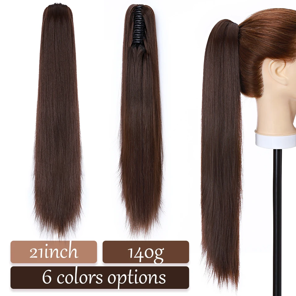 S-noilite Synthetic Long Wavy Fake Ponytail Extension Hair Three Types Claw On Ponytail Hair Extensions Women Ponytail Hairpiece