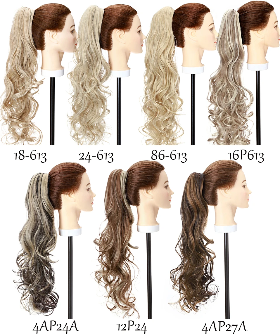 S-noilite Synthetic Long Wavy Fake Ponytail Extension Hair Three Types Claw On Ponytail Hair Extensions Women Ponytail Hairpiece