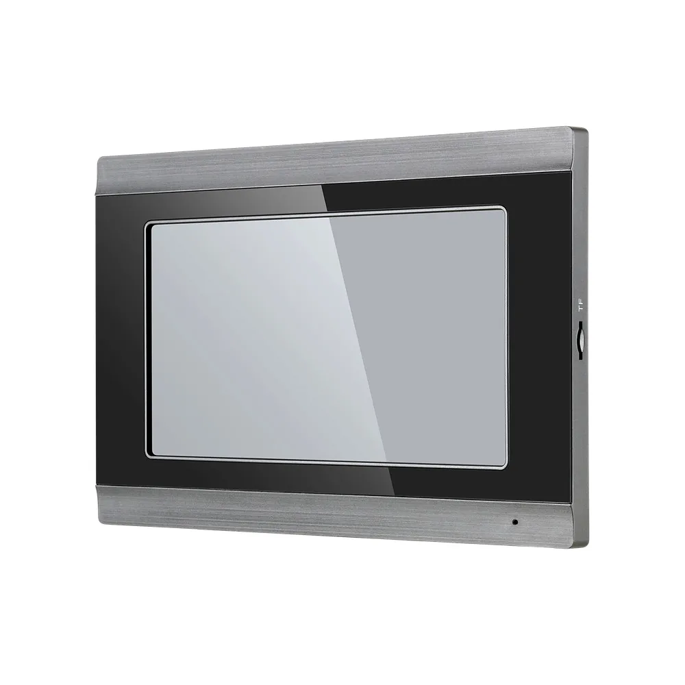 MOUNTAINONE 7 inch 1/2 Monitors Wifi Wireless Fingerprint RFID Video Door Phone Doorbell Intercom System with Wired 1080P camera