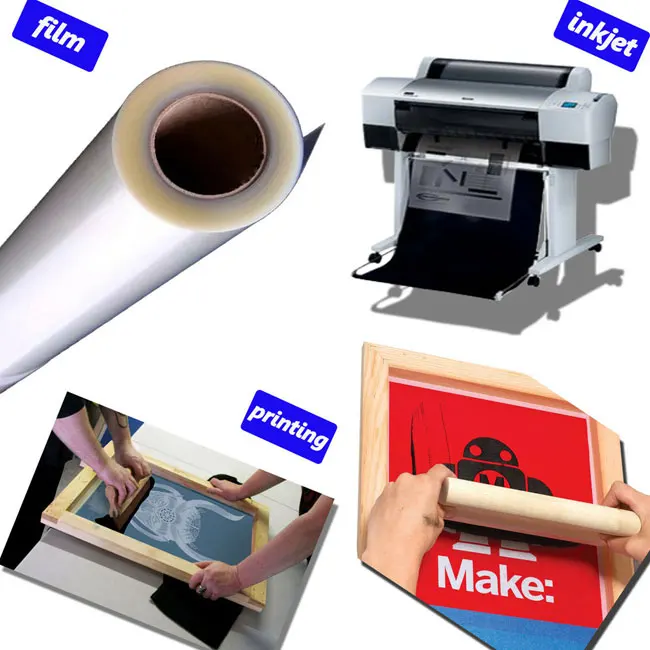17"×100FT Waterproof Inkjet Milky Transparency Film for Silk Screen Printing 1 Roll
