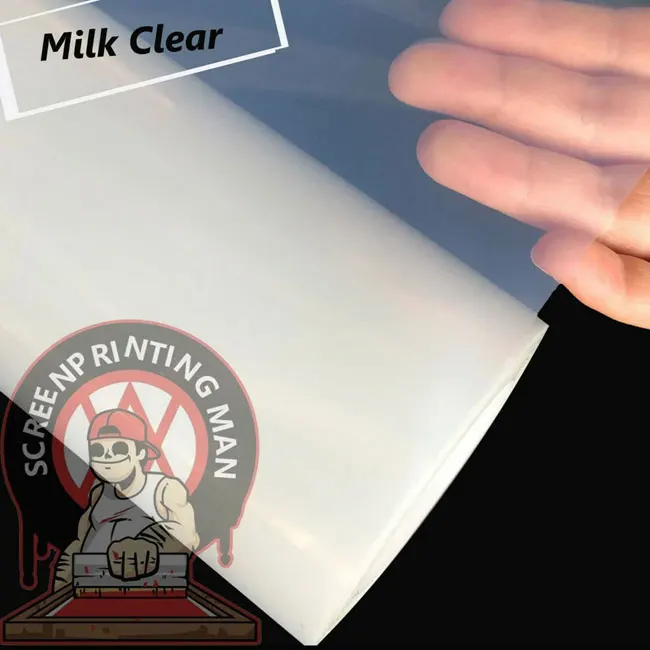 17"×100FT Waterproof Inkjet Milky Transparency Film for Silk Screen Printing 1 Roll