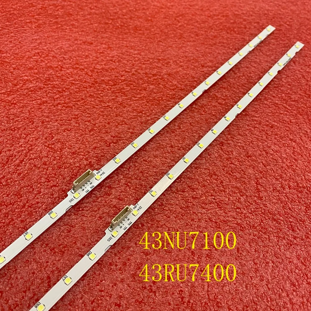 LED Strip(2)For Samsung UE43NU7190U UE43RU7179U UE43NU7092 UE43NU7090 UE43NU7170 UE43RU7100 UE43NU7120U UE43RU7120 UE43NU7199U