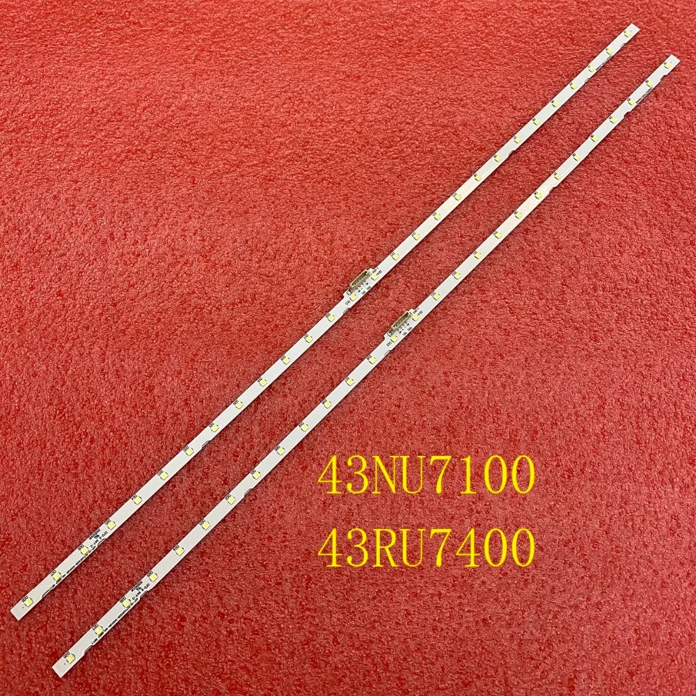 LED Strip(2)For Samsung UE43NU7190U UE43RU7179U UE43NU7092 UE43NU7090 UE43NU7170 UE43RU7100 UE43NU7120U UE43RU7120 UE43NU7199U