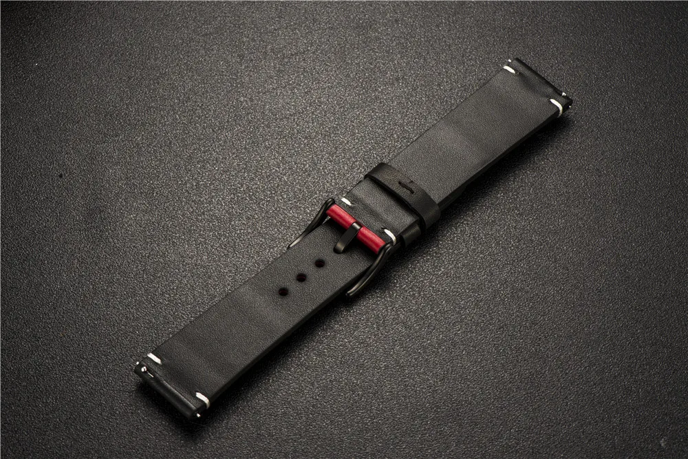 20/22mm Leather Band for Samsung Galaxy Watch 4 6 5 3/46mm/42mm/active 2 Gear S3 /S2/Sport bracelet Huawei watch GT/2/2e Strap