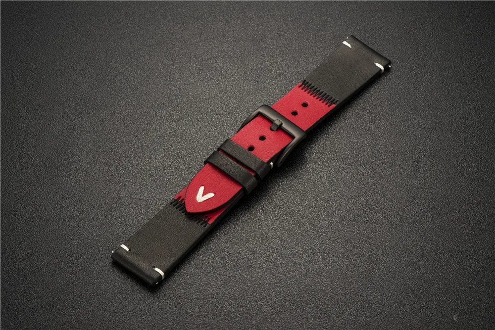 20/22mm Leather Band for Samsung Galaxy Watch 4 6 5 3/46mm/42mm/active 2 Gear S3 /S2/Sport bracelet Huawei watch GT/2/2e Strap