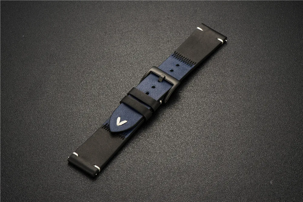 20/22mm Leather Band for Samsung Galaxy Watch 4 6 5 3/46mm/42mm/active 2 Gear S3 /S2/Sport bracelet Huawei watch GT/2/2e Strap