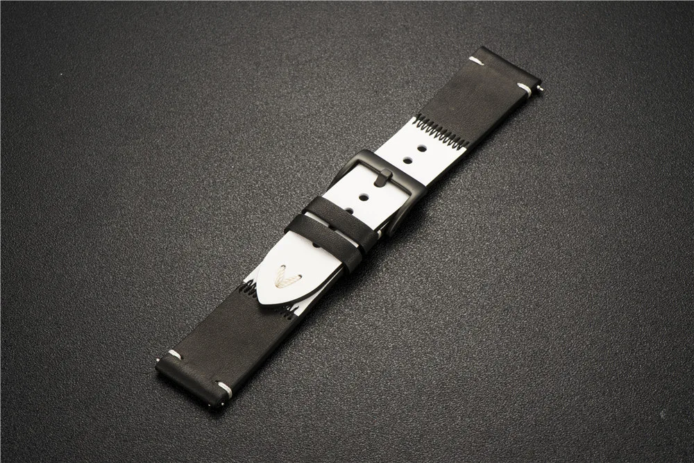 20/22mm Leather Band for Samsung Galaxy Watch 4 6 5 3/46mm/42mm/active 2 Gear S3 /S2/Sport bracelet Huawei watch GT/2/2e Strap